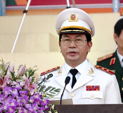 Bộ trưởng Bộ Công an Trần Đại Quang phát biểu tại lễ kỷ niệm. - Ảnh: Chinhphu.vn